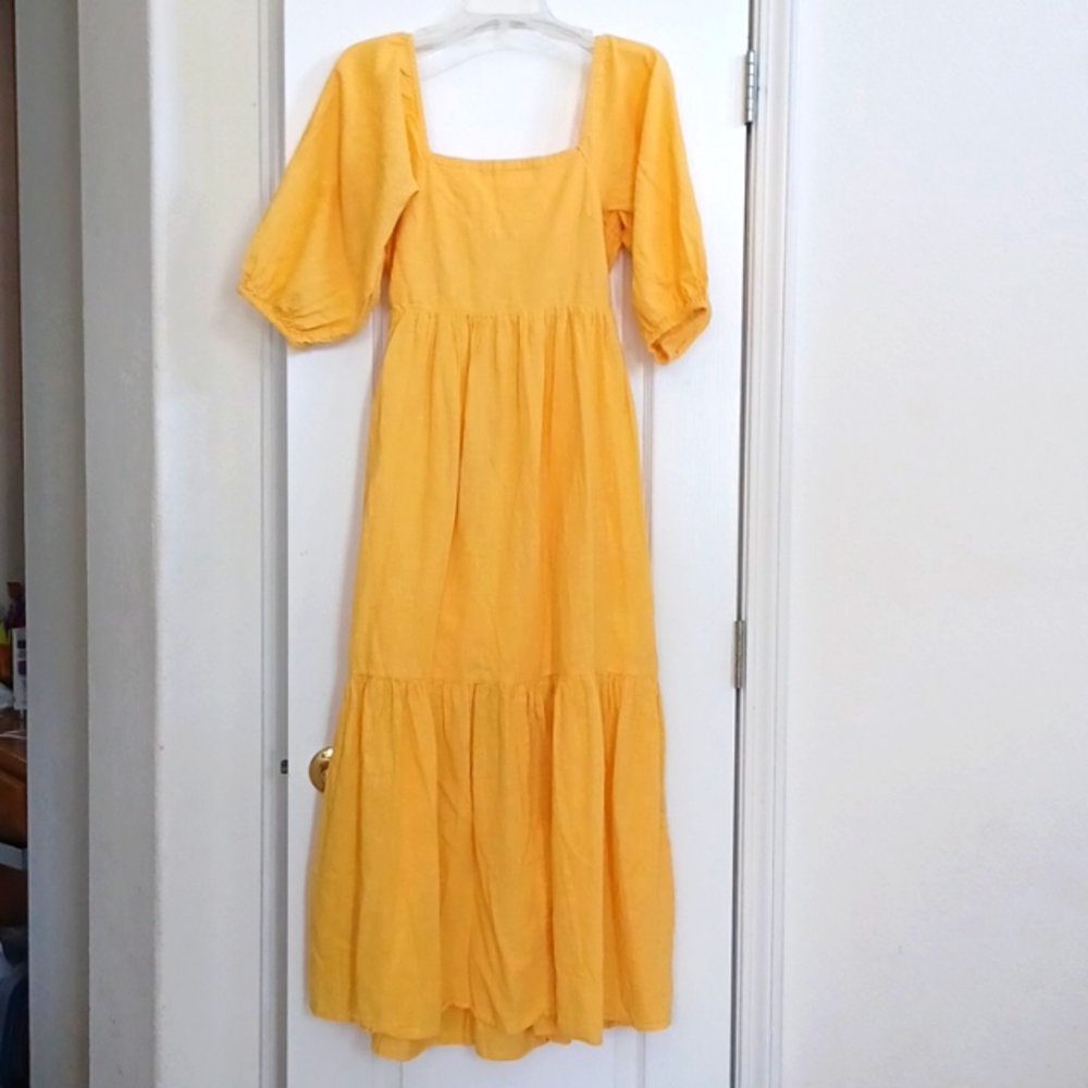 Long, Ruffled Hem, Cotton Dress